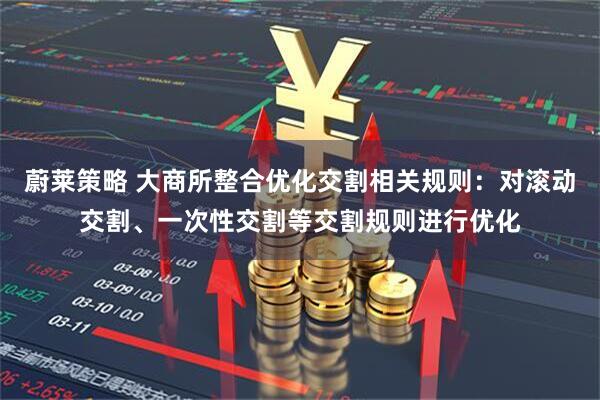 蔚莱策略 大商所整合优化交割相关规则：对滚动交割、一次性交割等交割规则进行优化